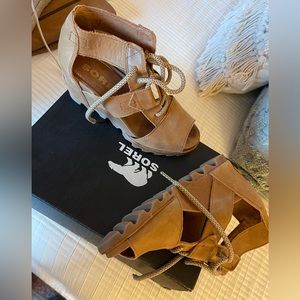 Sorel Joanie Lace Up Wedges
